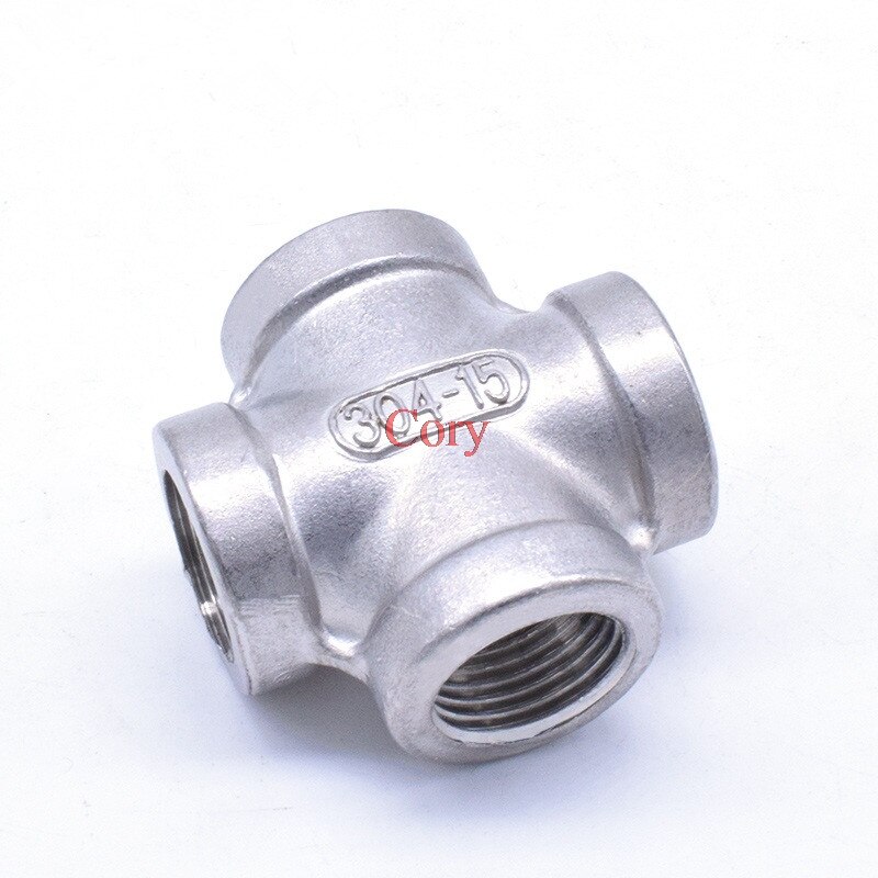 1PC Stainless steel Female Thread straight cross Union 1/4 3/8 1/2 3/4 1" 1.2" 1.5" 2" water pipe connector Hose connector: 2 inch / straight cross