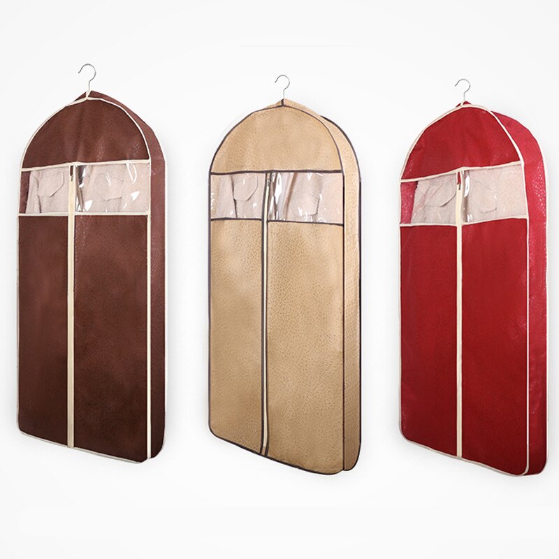 Huishouden Drie-Dimensionale Jas Bont Kleding Stofkap Lange Downjacket Suede Stof Kleding Opbergtas Kleding Covers Hangingg