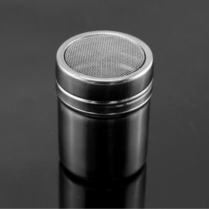 wibrator robić kawy ze stali nierdzewnej z pokrywką filtr czekolada cukier kakao sito robić mąki sproszkowany cukier cynamon sito narzędzia kuchenne