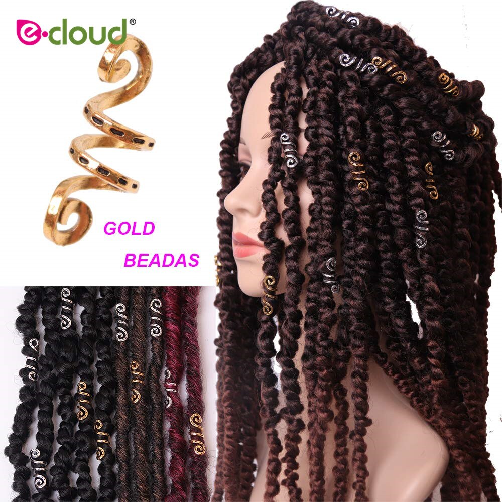 20Pcs Zilver Metalen Haar Ringen Buis Clips Spiraal Haar Vlecht Dread Baard Dreadlock Kralen Voor Haar Accessoires Charms