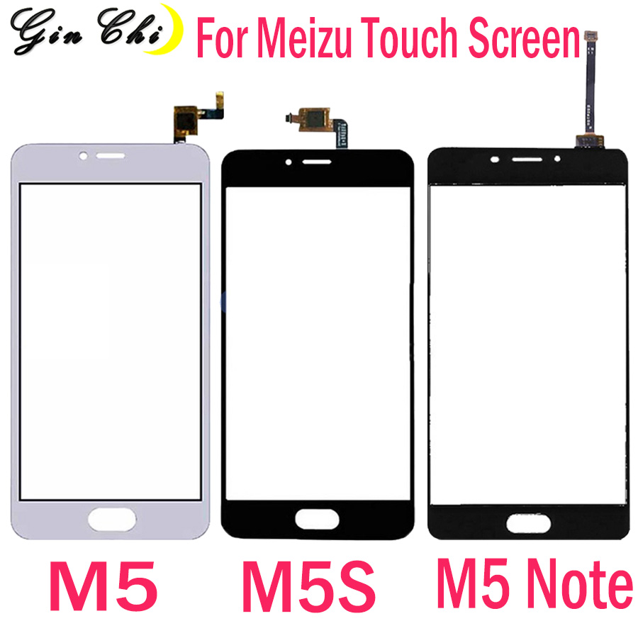 TOP Outer glass panel Meizu M5s Touch Screen Digitizer Voor Meizu M5 M5 Mini Vervangende Onderdelen Meizu M5 Note sensor Lens