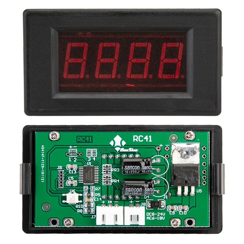 4 Digital Red LED Tachometer RPM Speed Meter+Hall Proximity Switch Sensor NPN