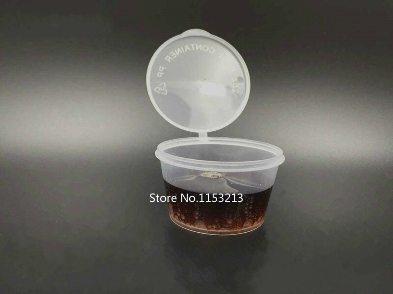 100 sets/partij 50 ml plastic kruiden box saus cup verdikking van specerijen externide cup Siamese plastic cups 2 oz Siamese cup