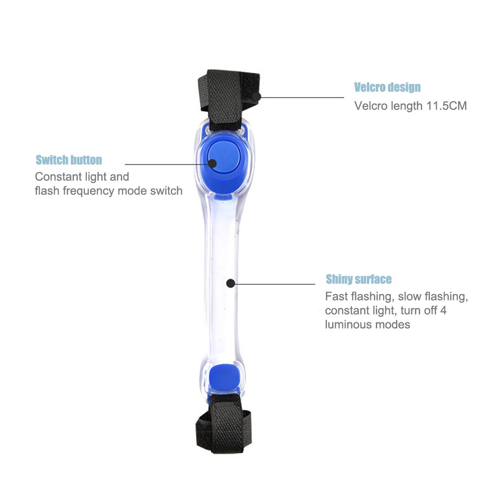 Hond Kraag Licht Dierbenodigdheden Battery Operated Led Knippert Verhoogde Zichtbaarheid Outdoor Wandelen Gloeiende Waterproof Night Veiligheid: Blauw