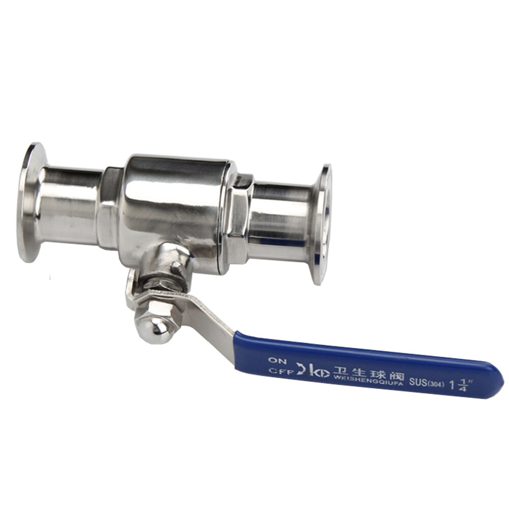 304 Stainless Steel Food-grade Sanitary Fixture Ring 38/45/51mm Fast Connection Direct Ball Valve Stainless Steel Ball Valve