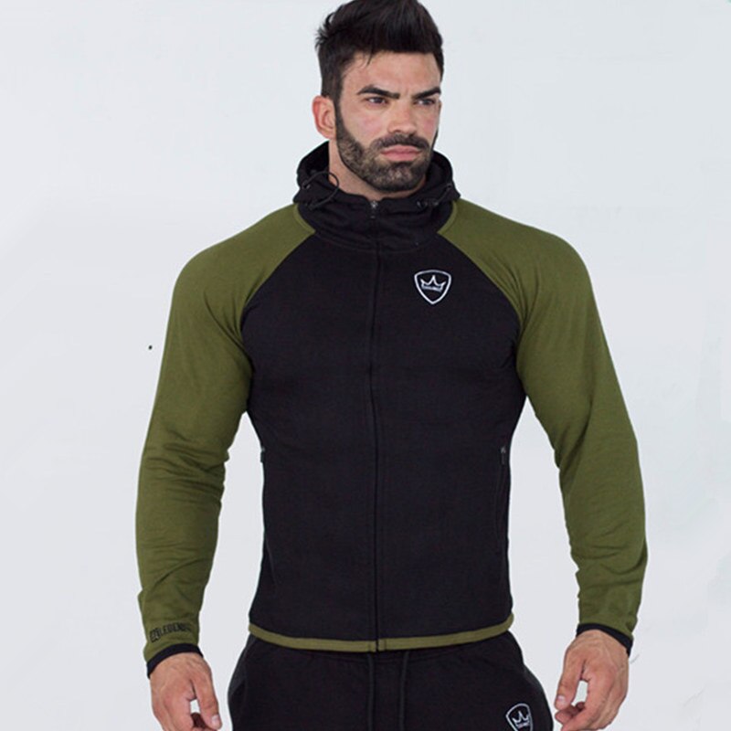 Autumn Winter Men Joggers Sweatpants Man Outdoor sports Run Workout Training Trousers Male Gym Fitness Pants Sportswear Bottoms: Black Army green / L