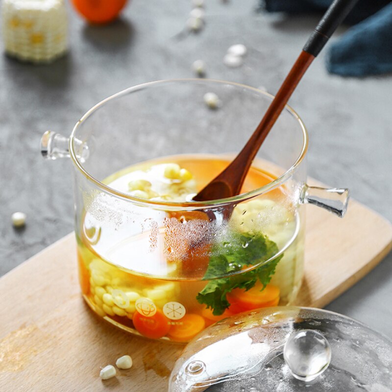 Transparante Glazen Pot Soep Huishouden Keuken Groente Slakom Verdikte Vlam Explosieveilige Koken Steelpan Kookgerei