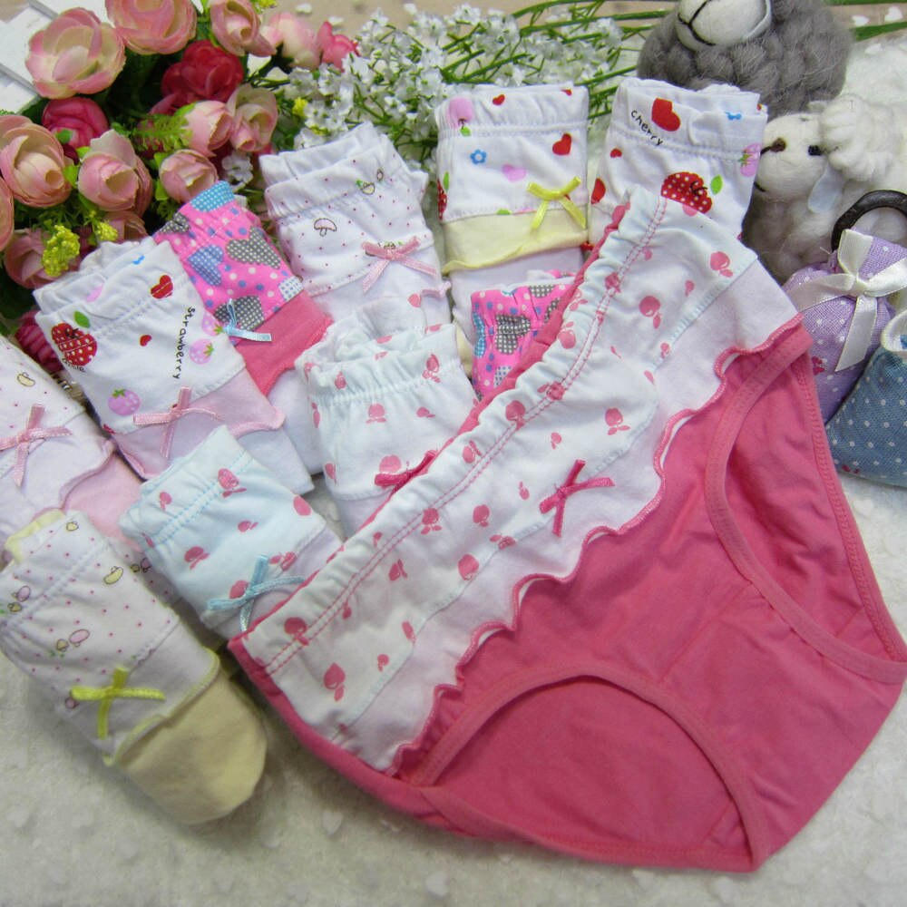 2015 di Vendita di Formato 3 T-12 T 0 12 Pz/lotto Cotone Gilrl Brevi Mutande Bambini Slip per Le Ragazze con del Merletto Pp Pantaloni All'ingrosso