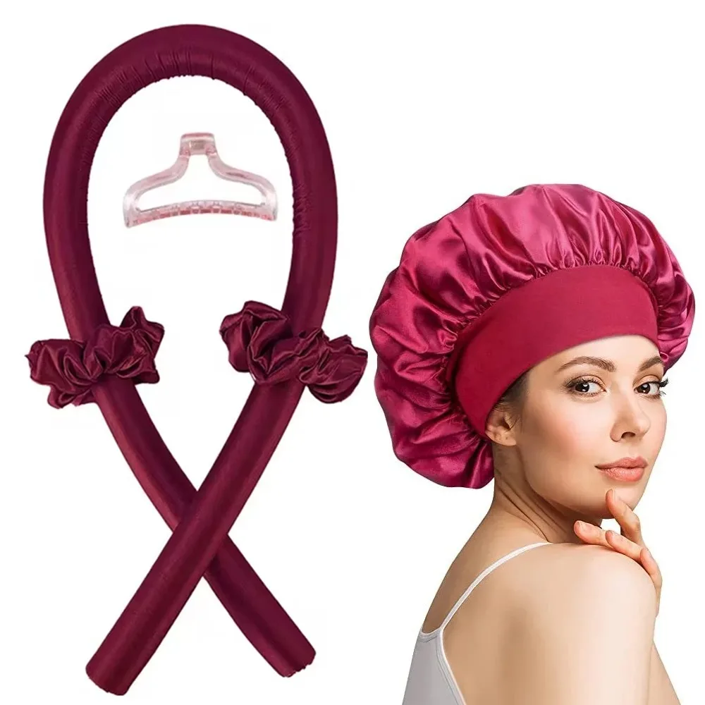 Varilla rizadora sin calor, gorro de noche sin cinta térmica, rizadores de pelo perezosos, diadema, rulos para el cabello, diadema suave para dormir, herramientas de peinado