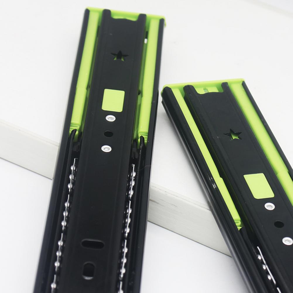 25-40cm Heavy-duty Drawer Rail Runner Noiseless Full Extension 3 Folds Soft Closing Ball Bearing Drawer Slide Runner for Cabinet