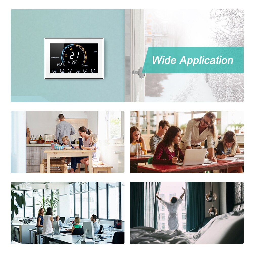 Switchable Wi-Fi Smart Programmable Thermostat Voice APP Control Backlight LCD Water/ Gas Boiler Heating Thermoregulator