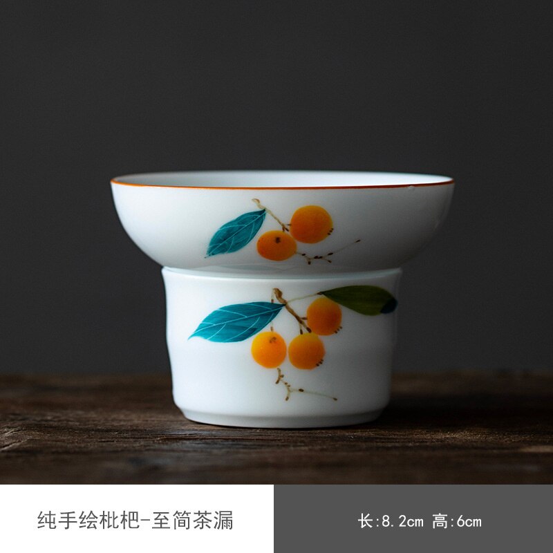 Pure Hand-painted Loquat Art Tea Leakage Tea Filte... – Grandado