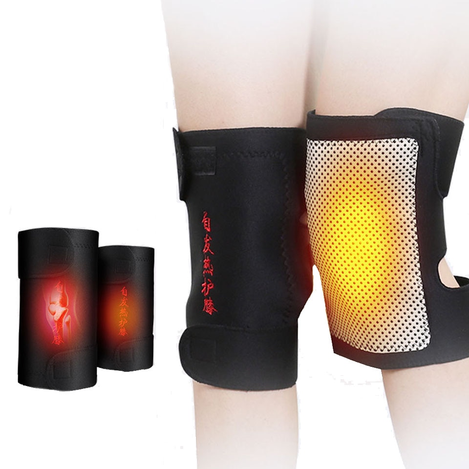 1 Paar Toermalijn Zelf Verwarming Kneepad Magnetische Therapie Kniesteun Toermalijn Verwarming Belt Knie Massager Knie Pad Bone Zorg