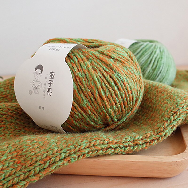 Fil de laine 20% laine 80% acrylique tricoté à la main, 55G/m, épais et moyen