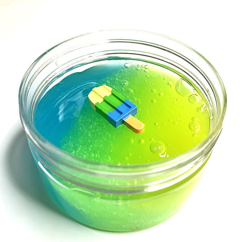 EEN Verscheidenheid Van Kleur DIY Slime Met Pailletten En Ijs Accessoires Antistress Speelgoed Benodigdheden Voor Kinderen: Blauw