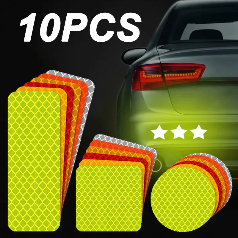 Reflective Stickers Car Motorcycle Luminous Accessories Safety Warning Tape Helmet Stroller Stickers Car Decoration Accessories