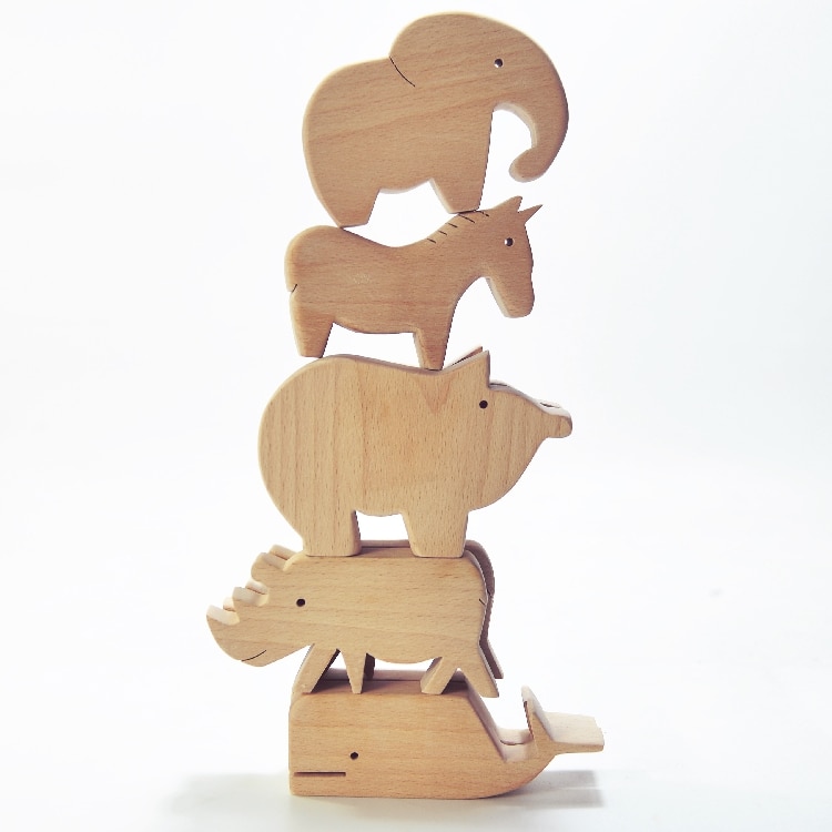 Nieuw soort Handgemaakte Dier Speelgoed Kinderspeelgoed en Ornamenten Suite Pure Handgemaakte Massief Houtsnijwerk Home houten speelgoed