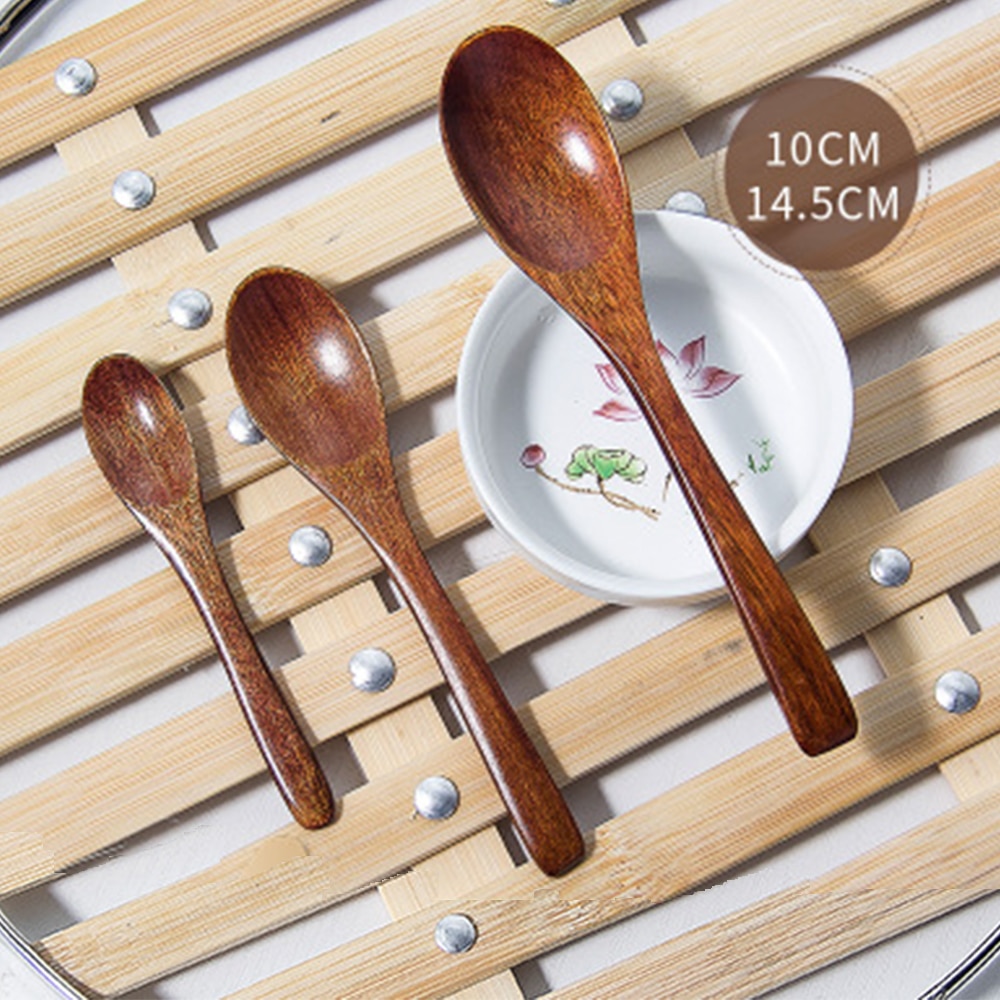 3 tailles cuillère en bois bambou cuisine ustensile de cuisine outil soupe cuillère à café restauration enfants cuillère ustensiles de cuisine pour soupe de riz offre spéciale