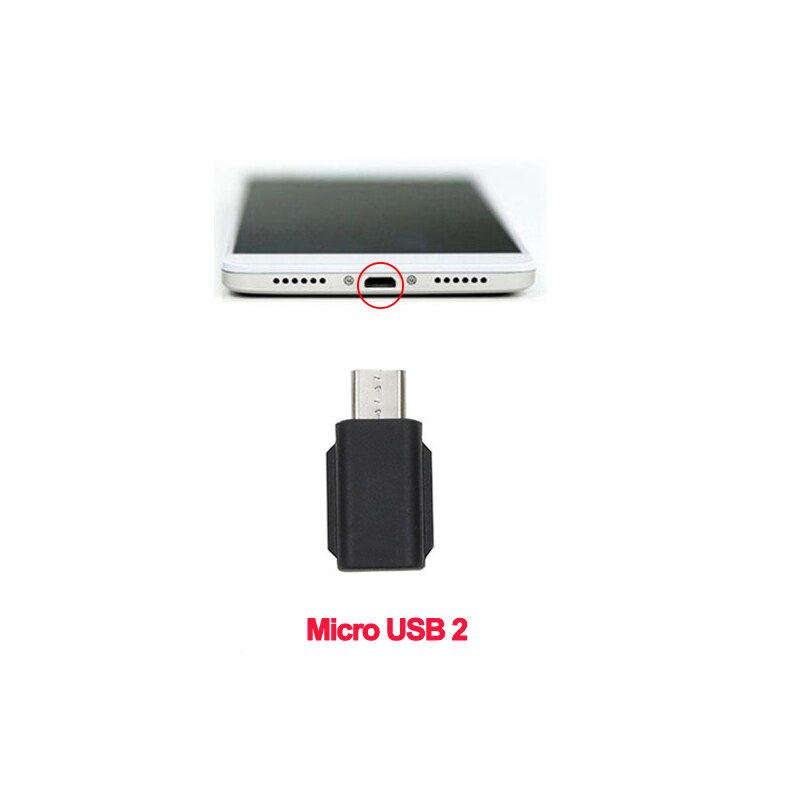 OSMO Pocket DJI adaptador de cámara teléfono conector interfaz Android Micro USB a TYPE-C a IOS convertidor enchufe para DJI OSMO Pocket: Plateado