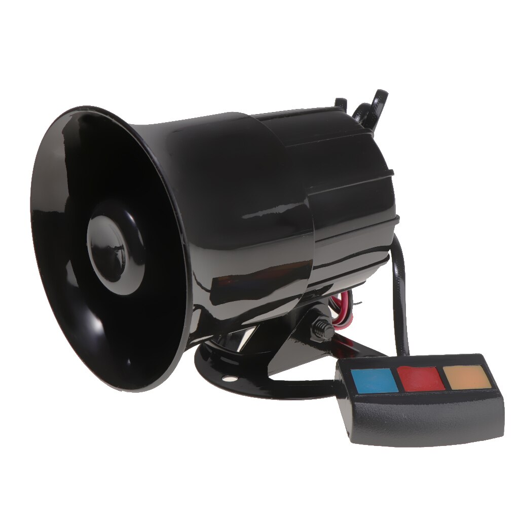 thumbnail image 2 of AUXMART 100W 12V Car Siren Horn With Mic - 7 Tone Sound & PA System For Vehicles 2 of 14