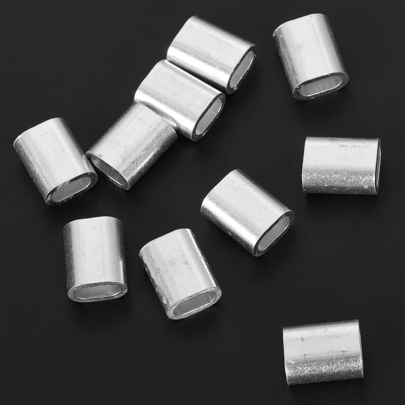 110 stuks staaldraadkabel aluminium mouwen clipfittingen kabelklemmen , 100 stuks 1.2mm & 10 stuks m