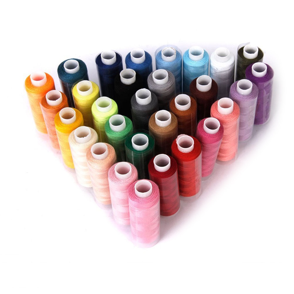 30pcs Polyester Yarn Coils Strings Sewing Quilting Threads DIY Sewing Thread Kit For Hand Sewing (Random Color)
