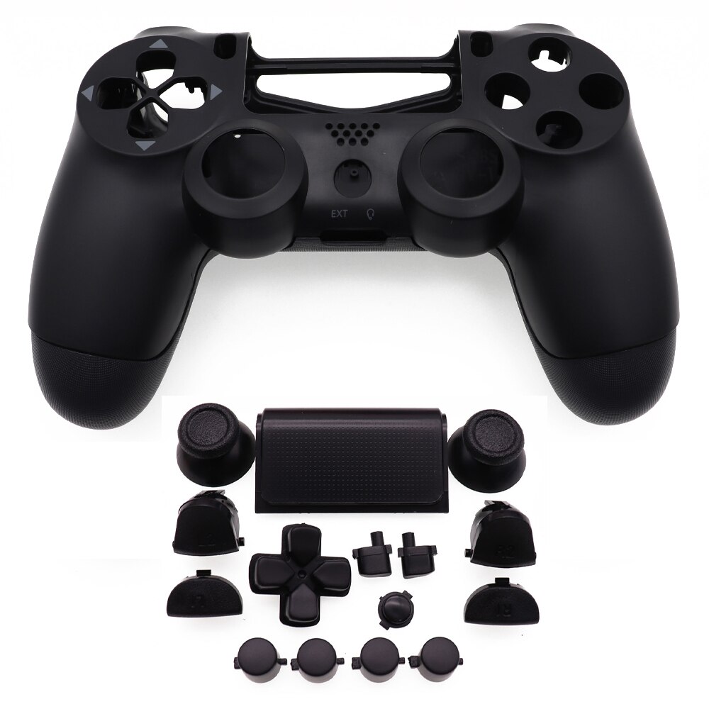 TingDong Full Plastic Hard Shell + Buttons Mod Kit For JDS JDM-050 055 For PS4 5.0 Controller Housing Cover Case: Red