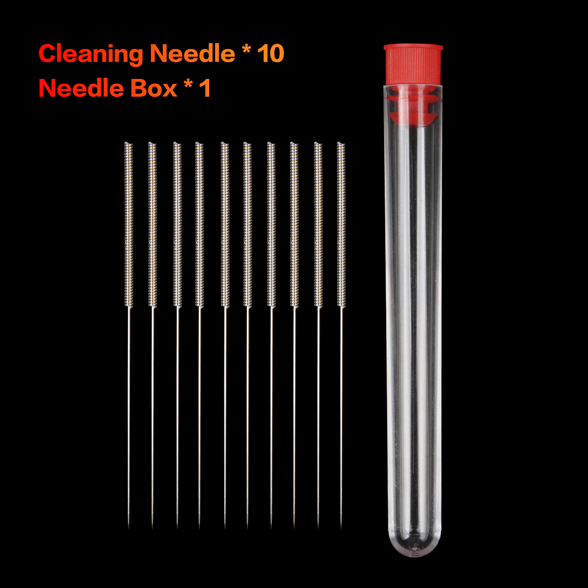 LERDGE 3D Printer Parts extruder Nozzle Cleaning tool Bendable Drill 10Pcs Stainless Steel Needle Tweezers Wire Brush Kit1: Red