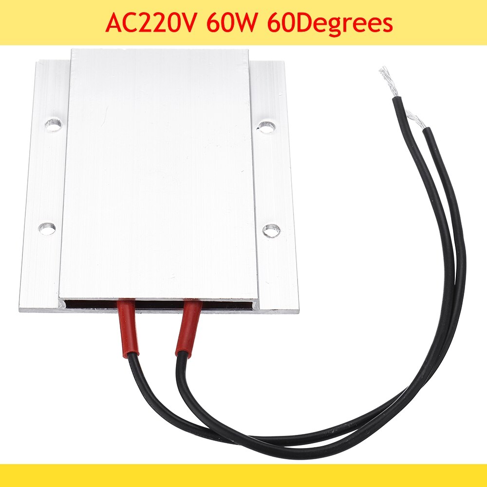 220V 60/80/100/120/150 Graden Constante Temperatuur Keramische Aluminium Heater Ptc Verwarming Plaat Element Shell thermistor 77*62Mm