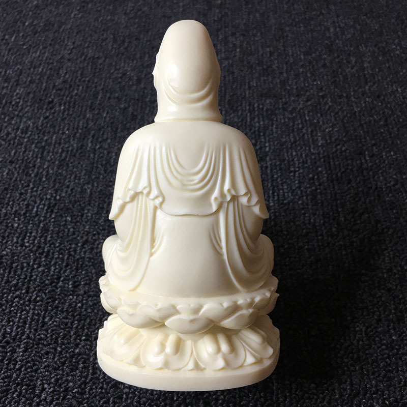 Hvid net flaske guanyin statue, moderne kunst skulptur, hjem feng shui udskæring buddha statue dekoration håndværk boks emballage