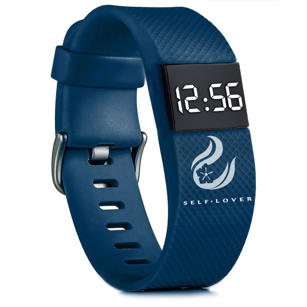 Unisex Horloges Digitale Led Display Sport Horloges Siliconen Band Horloges Mannen Vrouwen Universal Wrist Klok Reloj Hombre Homme: Dark Blue 
