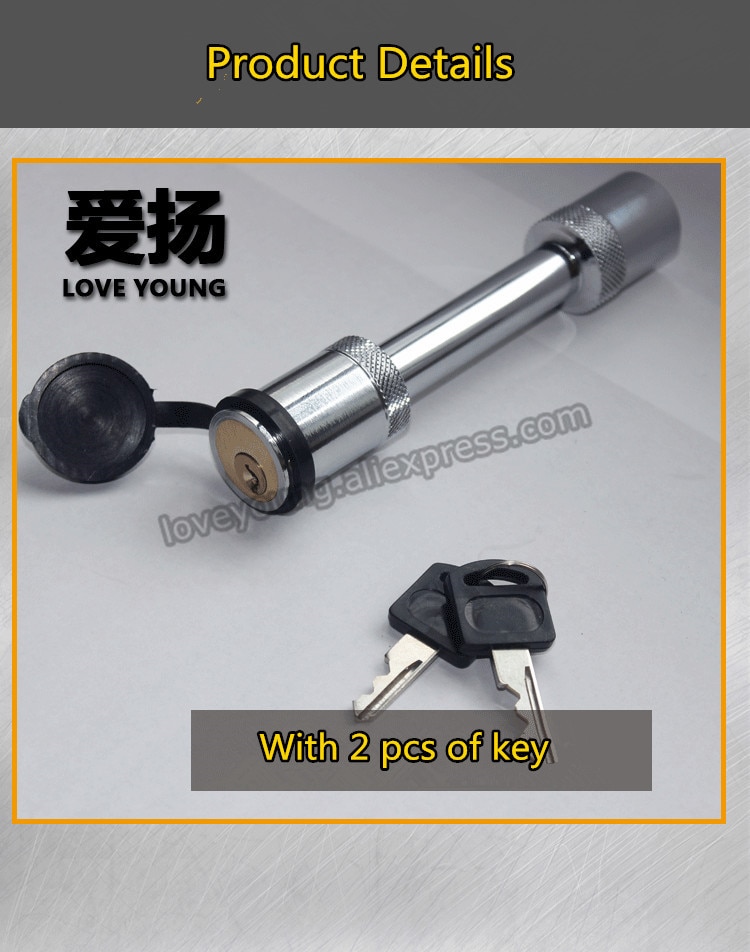 Trailer Hitch Receiver Lock for fixed towing square tube/Tow Bar Pin Lock for Trailer Bar Plug
