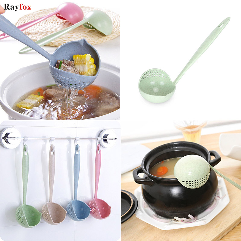 Gadgets de cozinha aço inoxidável fritos alimentos pesca óleo colher cozinha escorredor filtro drenagem oilfolder para acessórios cozinha: Green Style 3