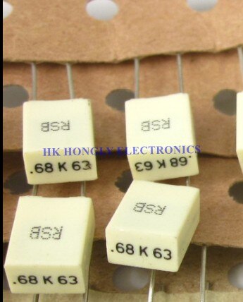 30PCS 0.68UF 680nF 684 0.68K 63V .68K63 .68J63 P=5mm Capacitor