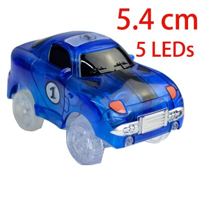 5 LEDs 5.4cm Magic Electronics LED Car Toys With Flashing Lights Educational Toys For Kids Birthday Xmas Play With Tracks: Gray