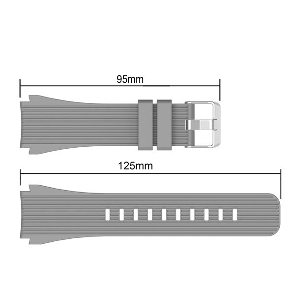 Galaxy 46mm watchband Replacement silicone strap For Samsung Gear S3 22mm sport wristband For Samsung Galaxy 46mm SM-R800 watch: Grey / For Galaxy Watch46mm