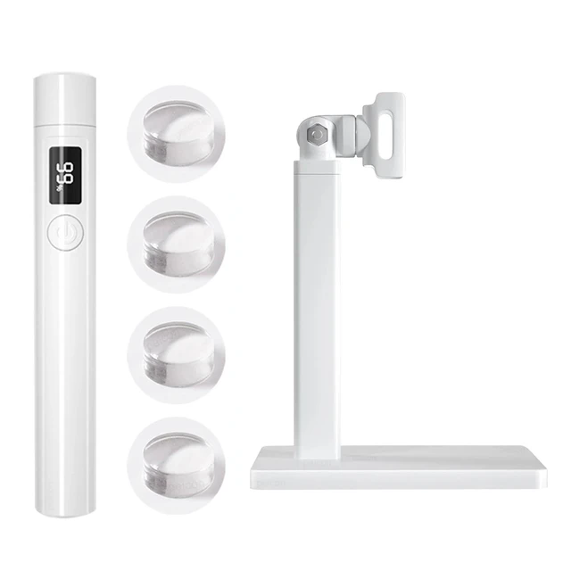 WEGOTTA- Mini secador de uñas led uv portátil lapiz,mini lampara uv led para uñas,linterna lavero led y uv recargable: Blanco