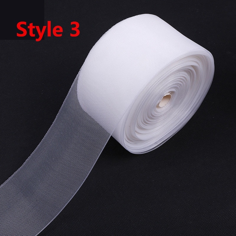 1 viel vorhang Band haken vorhänge zubehör weiß transparent vorhang Band Polyester haken Band #3