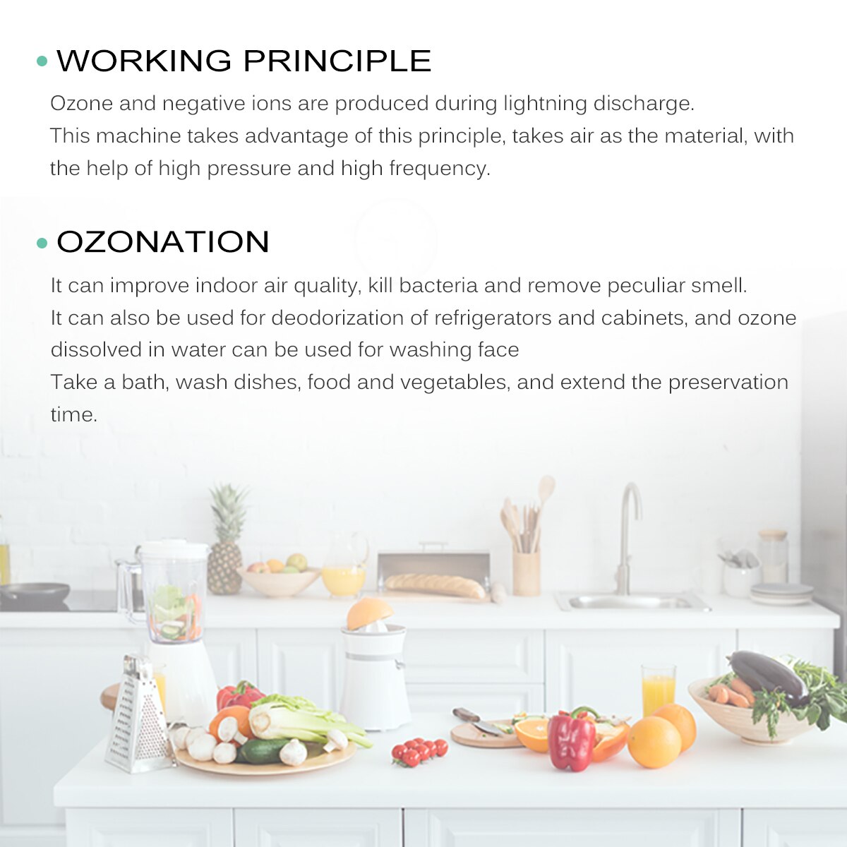 Ozone Generator 600mg/h Ozonator Household Cleaning Machine Air Cleaner Air Purifiers for Vegetable Meat Air Water AC 220V