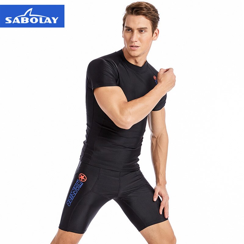 traje de buceo deportivo para exteriores Sabolay, traje de baño dividido de manga corta para hombre, para surf