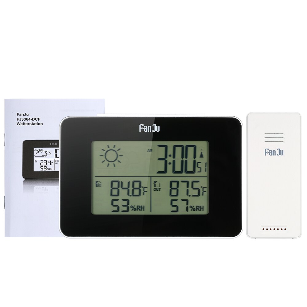 Draadloze Buitensensor Voor FanJu Weerstation – 433.92 MHz – 60 Meter Bereik – Wand- Of Tafelmontage – Compatible Met FanJu 3378