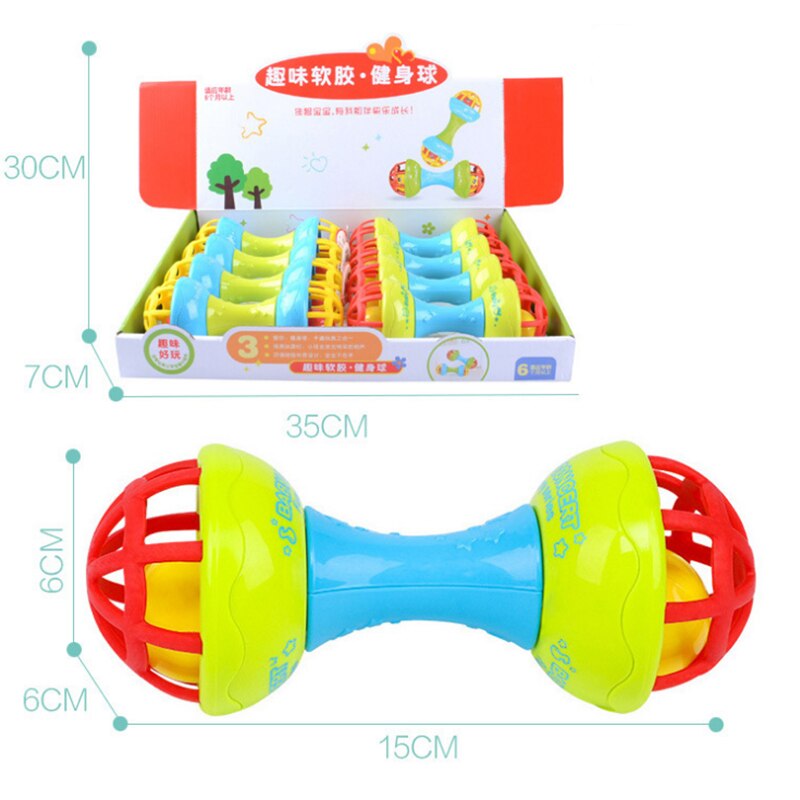 0 24 mesi Del bambino Giocattoli Sonaglio mobile della Sfera Sul Letto Di puzzle Di fitness in Gomma Morbida padella Palla Sviluppare Le Mani Su capacità cognitivo 1pz