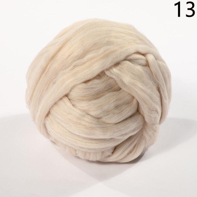 250g Super Thick Natural Wool Chunky Yarn Felt Wool Roving Yarn Spinning Hand Knitting Spin Yarn Diy Blanket Crocheting Supply: 13