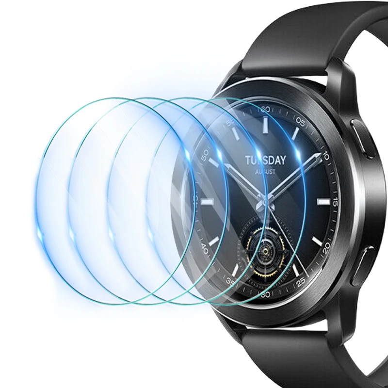 1-5Pcs Tempered Glass For Xiaomi Mi Watch S3 Screen Protector HD Clear Smartwatch Protective Film For Xiaomi Watch S3 Glass: Sky Blue