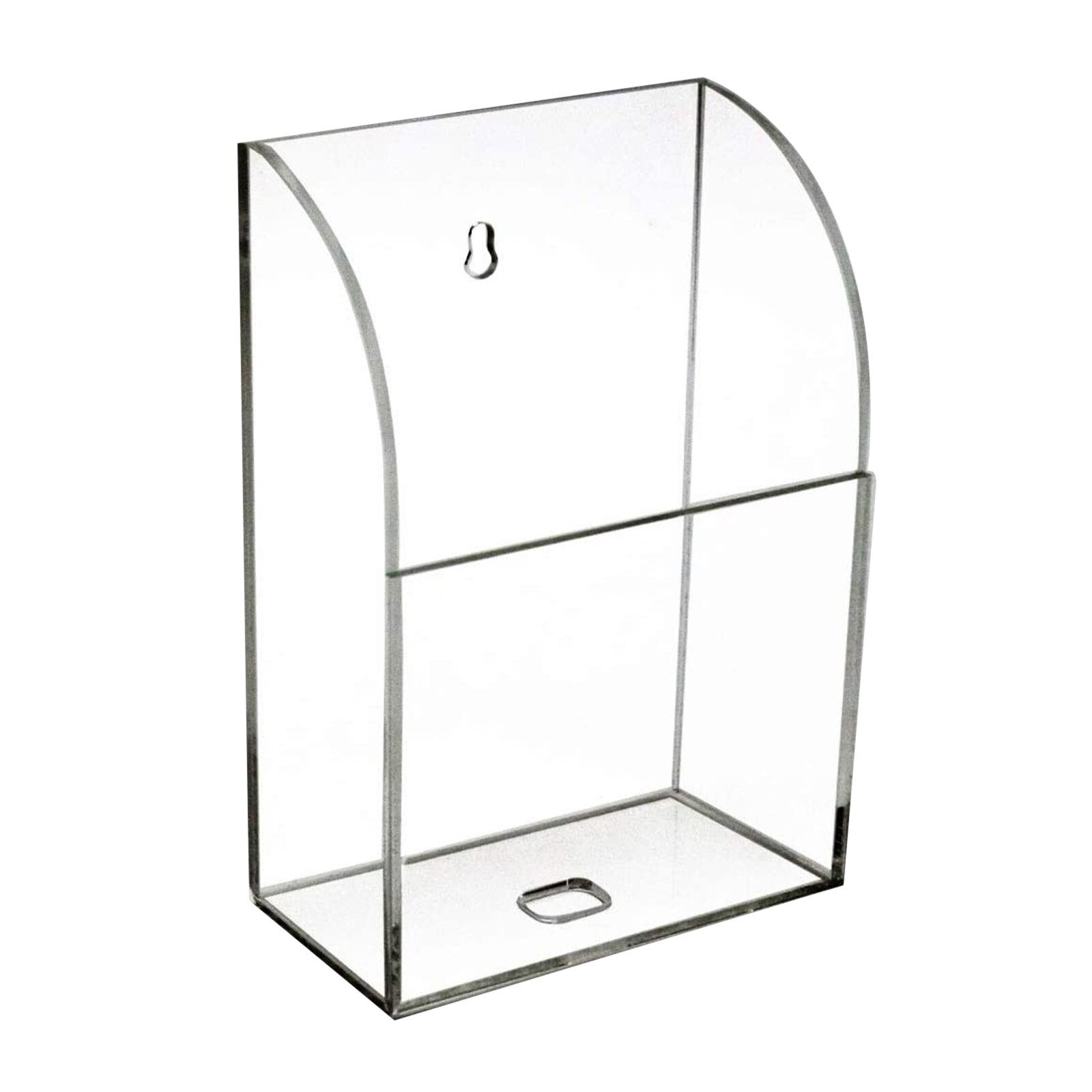 25# 4 Boxes Transparent Acrylic Desktop Conditioner Holder Remote Control Holder Organizer Storage Box Holder Case Wall Mount: L