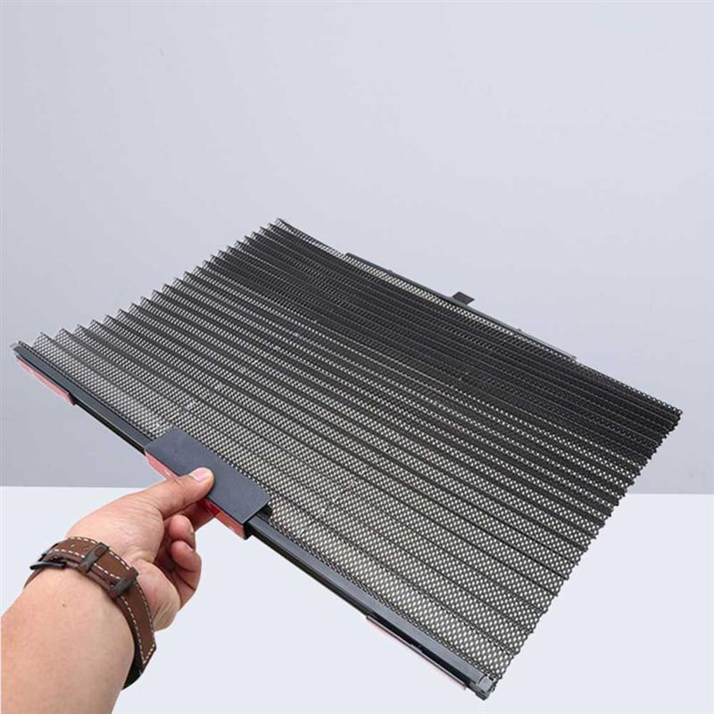 Fenêtre latérale de voiture pare-soleil rideau rétractable pare-soleil automatique stores voiture pare-soleil protecteur (noir)