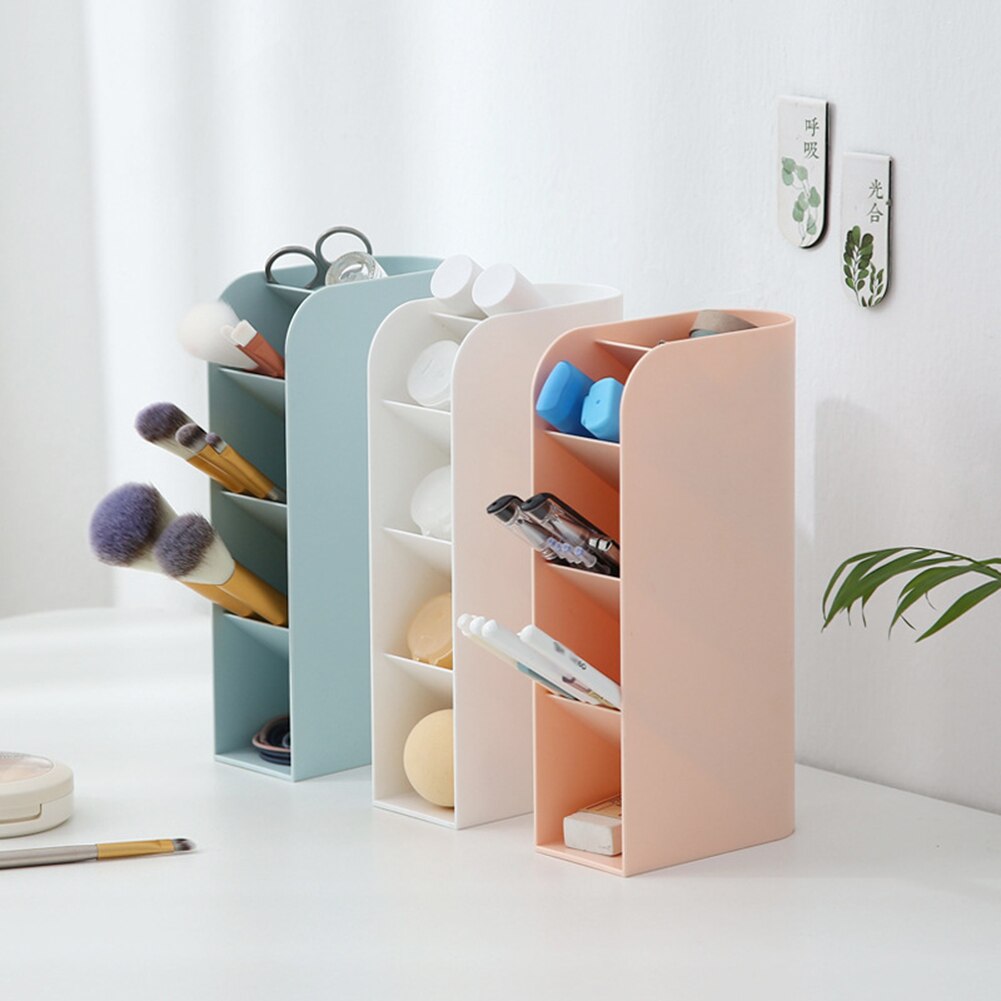 Vertical Storage Box Pencil Pen Holder Makeup Brushes Storage Box Sundries Organizer Box Cosmetics Organizer Stationery Holder