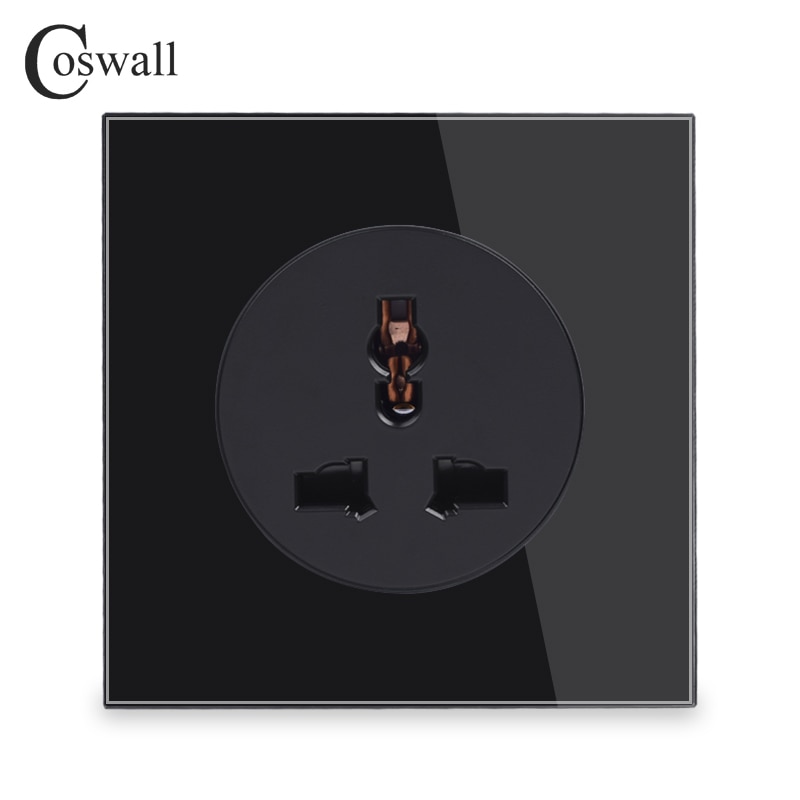 Coswall Black Crystal Glass Panel 13A Universal Wa... – Grandado