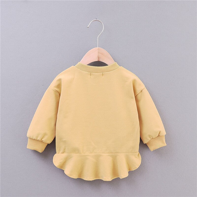 Höst flickor tröjor bebis spädbarn flicka kläder barn småbarn tecknad katt rosett långärmad pullover toppar ytterkläder