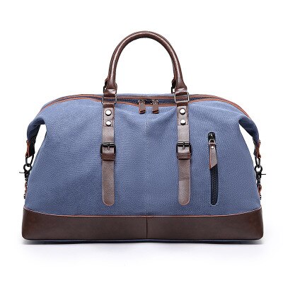 Wilden Bequem männer Leinwand Reisetasche Multifunktions Gepäck Lagerung Taschen Schulter Bote Große Kapazität Boston Tote: Blau